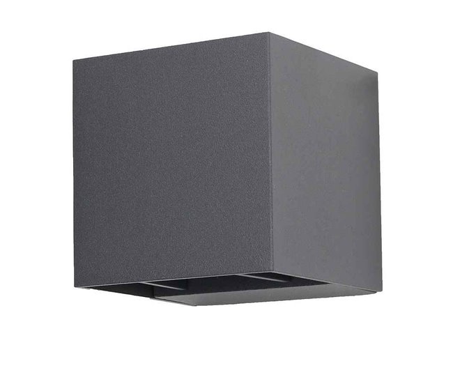 Aplique De Exterior Aluminio Serie Rex Gris
