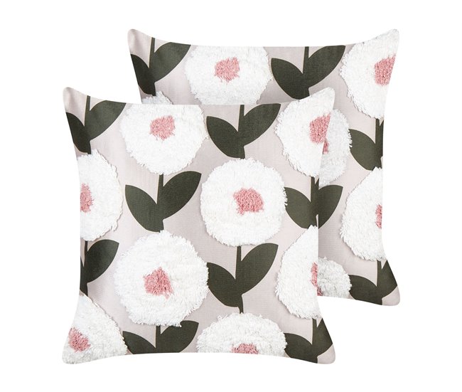 Beliani Cojín decorativo KUNRI Rosa