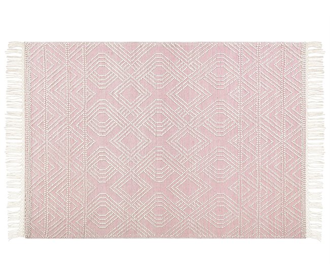 Beliani Alfombra de pelo corto ADANA 160x230 Rosa Talco