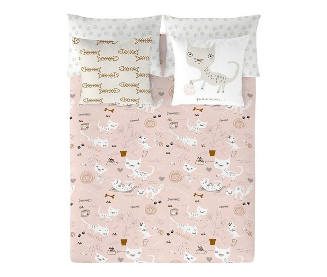 Conforama Funda Nórdica Panzup Cats Cama de 150/160 (240 x 220 cm)