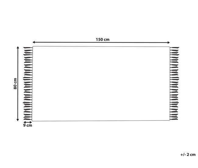 Beliani Alfombra BOYALI 80x150 Mostaza