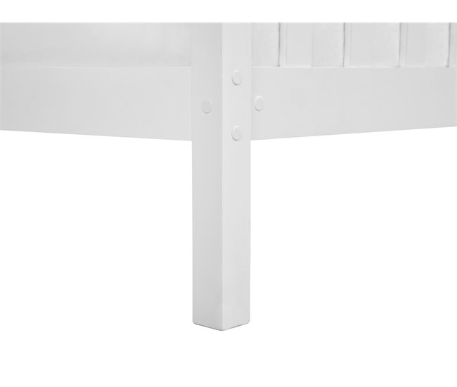 Beliani Cama con somier Madera de pino GIVERNY 169x208 Blanco