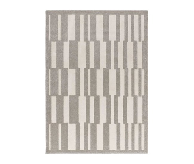 Alfombra geométrica con relieve BARESA - ATTICGO 80x150 Gris