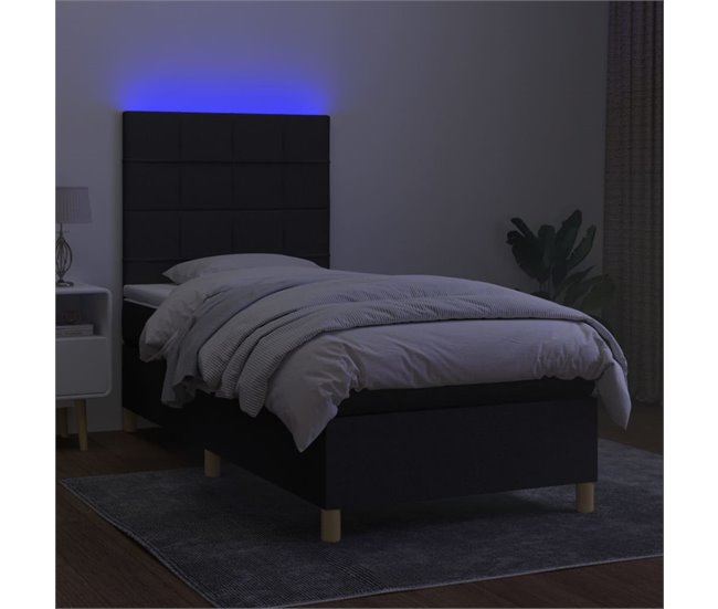 Cama box spring 100x200 Azul