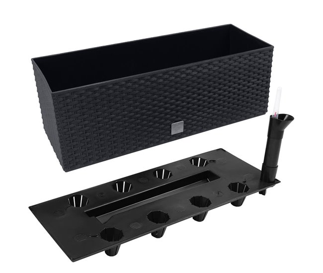 2 unidades de jardinera rectangular 17 litros Antracita