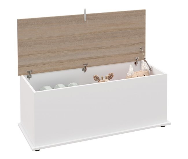 Baúl de Almacenaje Melamina de Madera HOMCOM Marron