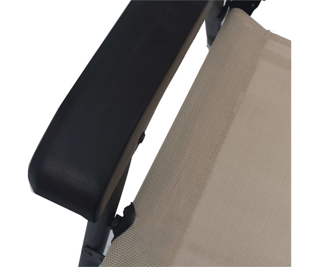 2 Sillas plegables de jardín de textilene Beige