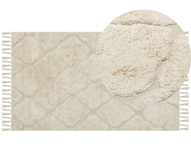 Beliani De pelo corto SILCHAR 80x150 Beige