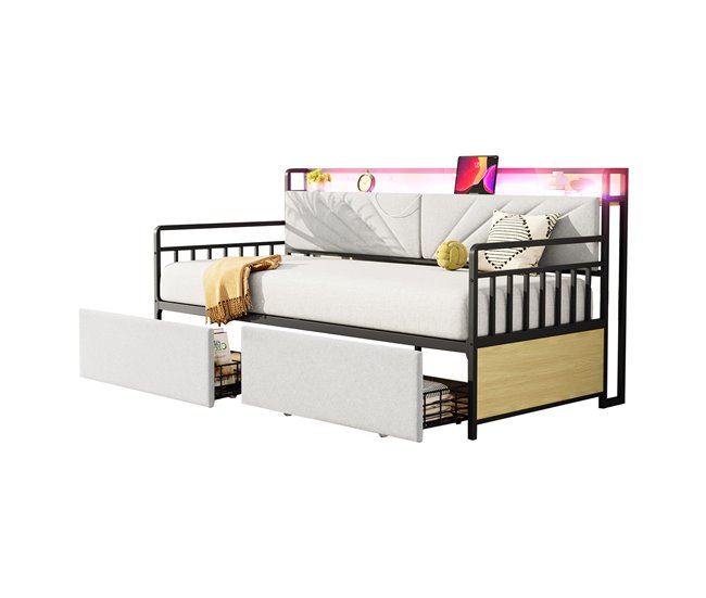 Camas individuales 104x206 Beige