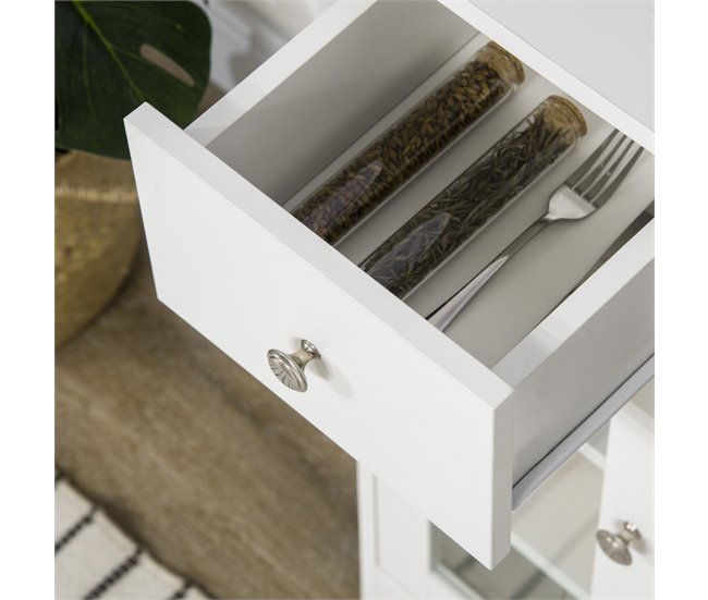 Aparador de Cocina Melamina de Madera HOMCOM, hogar - cocina 80 Blanco