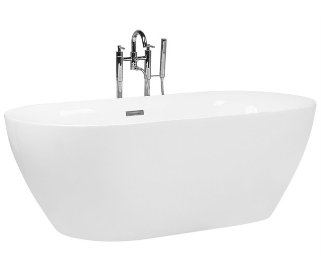 Beliani Bañera independiente CARRERA 80x180 Blanco