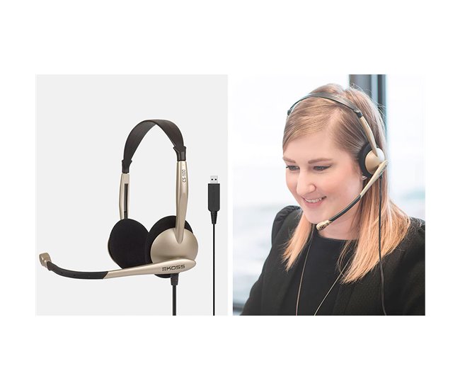 Auriculares con cable KOSS CS100 USB Beige