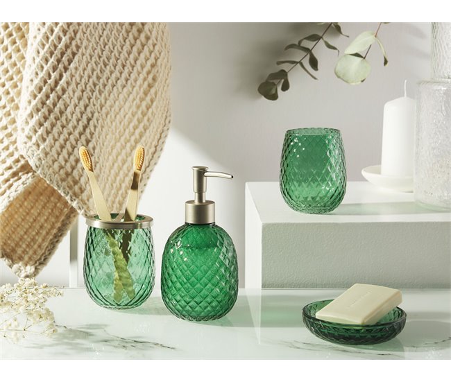 Beliani Conjunto de accesorios de baño CANOA Verde
