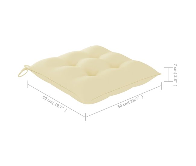 6 Sillas de comedor para jardín de madera con cojines Antracita