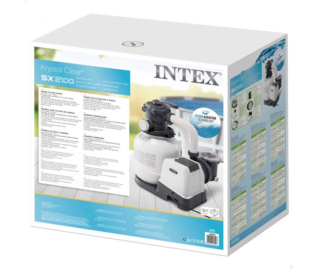 Depuradora de arena INTEX Kristal Clear 7.900 litros/hora 0,30hp Blanco