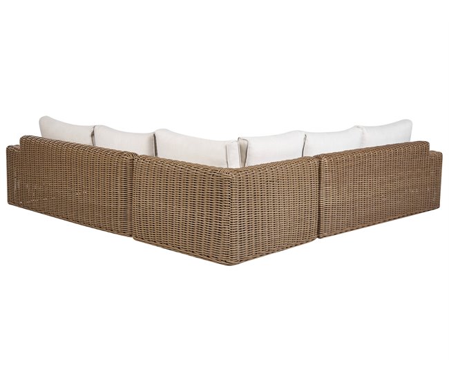 Beliani Conjunto longue PALERMO Marron Claro