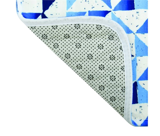 Alfombra De Baño Microfibra 75x45 Azul