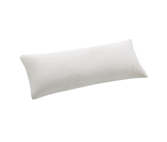 Almohada Viscoelástica Copos Funda Aloe Vera 75x40 Blanco/ Gris