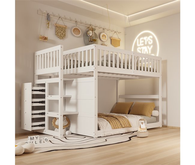 Cama litera 145x247 Blanco