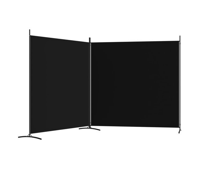 Biombo - Separador Divisor de 2 paneles Negro
