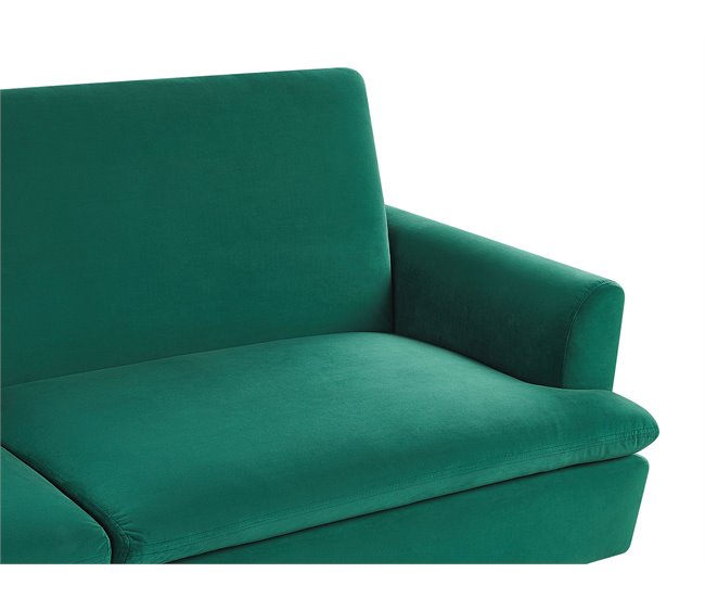 Beliani Sofá cama Terciopelo VETTRE Amarillo