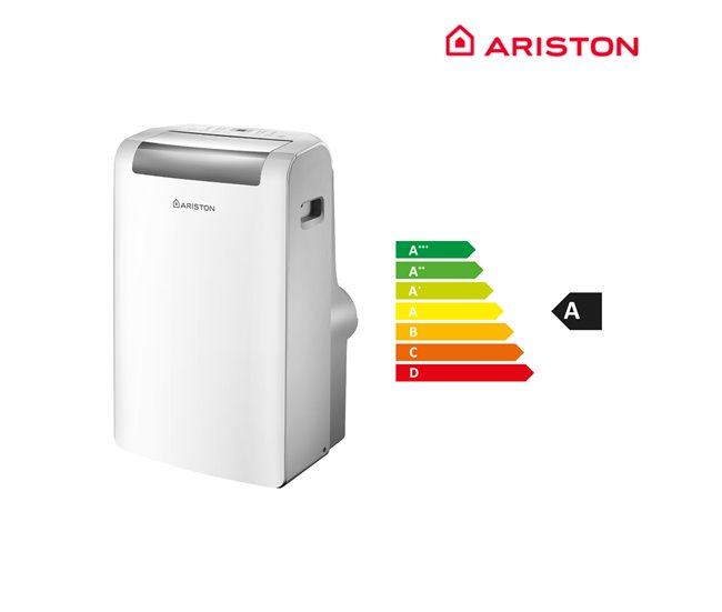 Aire acondicionado portatil, Ariston, Mobis Plus 10000, Clase Energetica +A Blanco Brillo