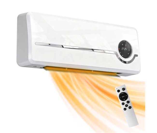 Calentador Eléctrico Pared PP, PA HOMCOM, hogar - climatización Blanco
