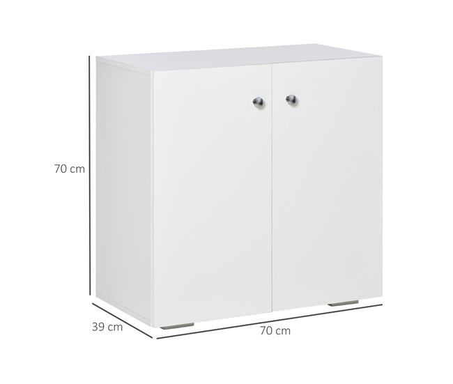 Aparador de Salón Melamina de Madera HOMCOM 70 Blanco