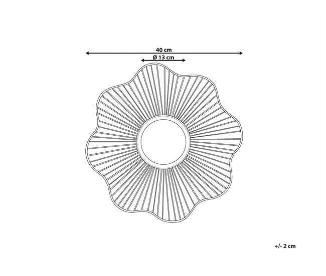 Beliani Espejo decorativo SENS Dorado