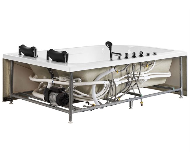 Beliani Bañera esquinera CALAMA 120x180 Blanco