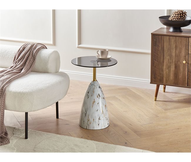 Beliani Mesa auxiliar WABBY Blanco