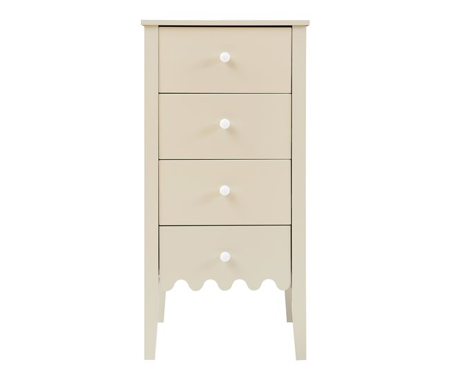 Cajonera Luspoo 4 cajones MDF [en.casa] Blanco