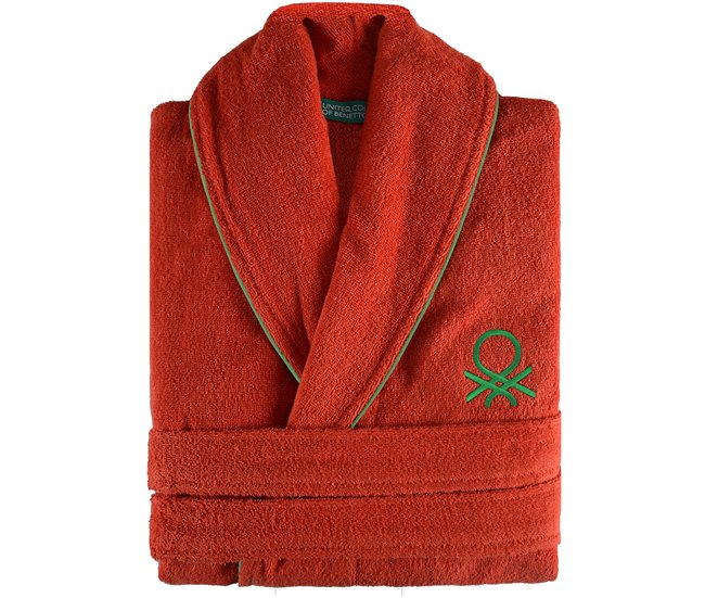 Albornoz benetton 360 gsm 100% algodón Rojo