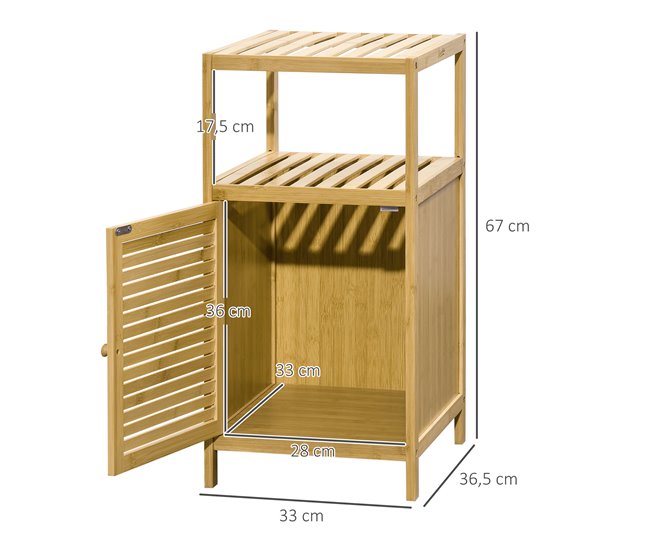Estantería para Baño Bambú kleankin, hogar - baño 33 Marron