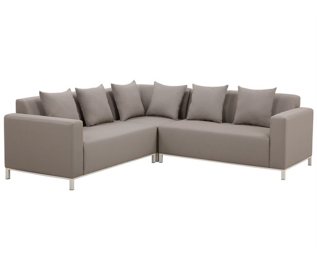 Beliani Conjunto de jardín BELIZE Gris Oscuro