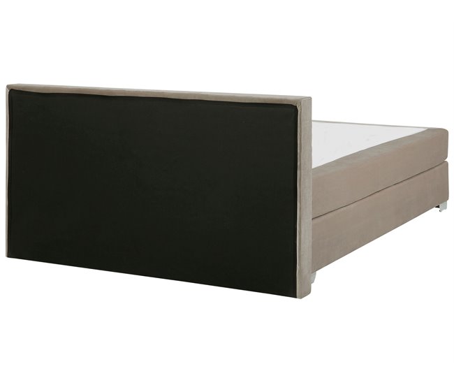 Beliani Cama continental Terciopelo CONSUL 191x212 Beige