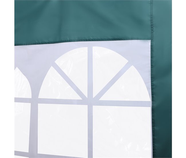 2 Paredes Parte Laterales Tela Oxford Outsunny 300x200 Verde