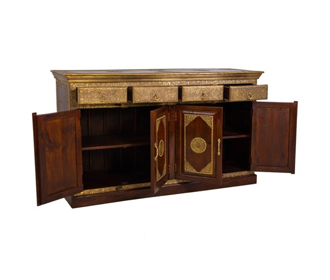 Aparador de madera acabado artesanal Marron