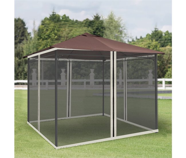 4 Paneles Laterales de Mosquitera para Carpa Poliéster, Nylon 302x0 Negro