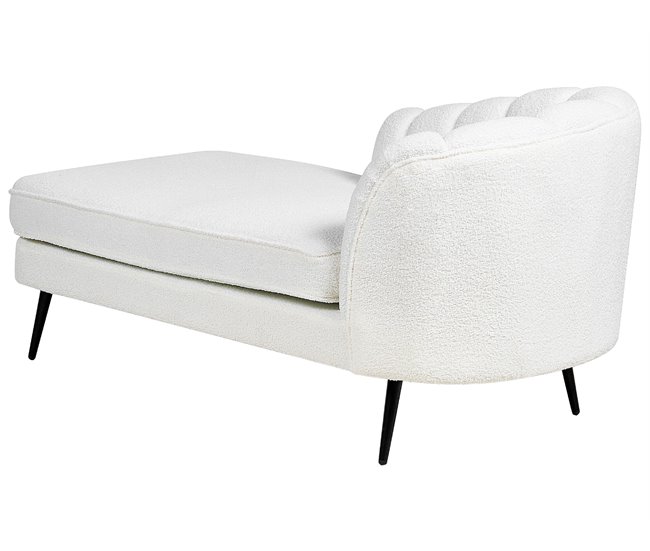 Beliani Chaise longue Bouclé ALLIER Beige