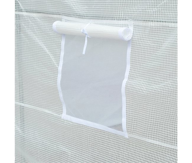 Invernadero de Túnel Metal, PE Outsunny Gris