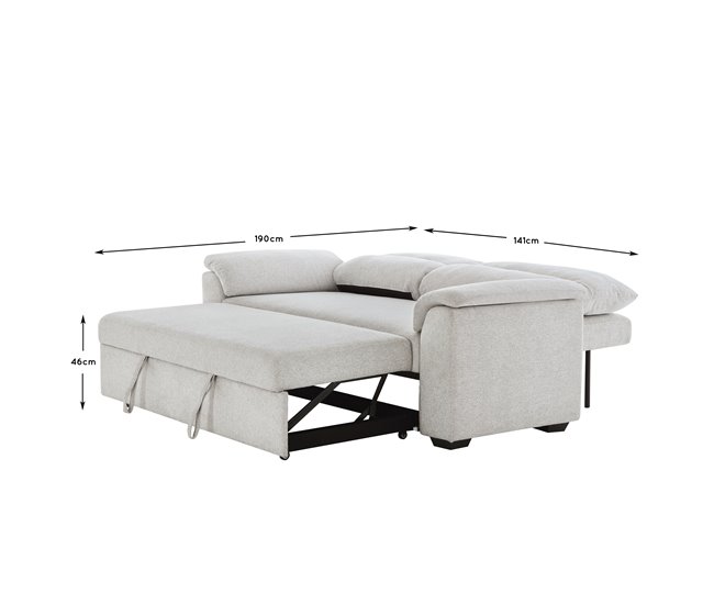 Sofá cama 3 plazas GINA color gris Gris