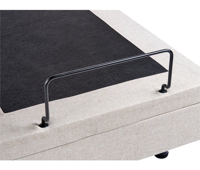 Beliani Cama ajustable sin cabecero Poliéster DUKE 90x200 Beige