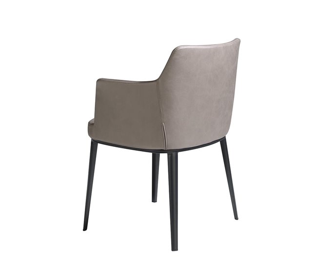 Silla comedor tela y patas acero negro Vison