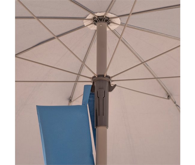 Aktive Sombrilla playa grande 220 cm inclinable azul UV50 c/funda Azul