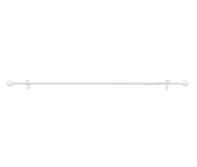 Barra cortina extensible ROUND 120-210 cm Blanco