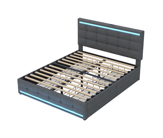 Camas de matrimonio Gris