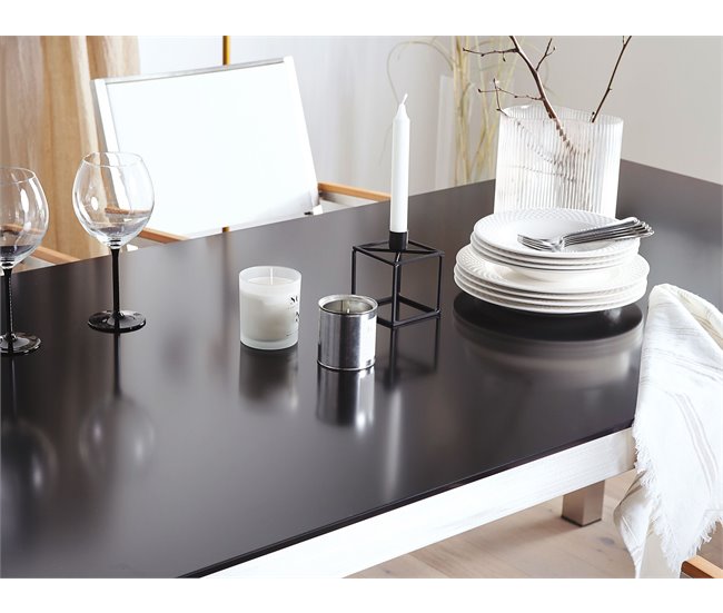 Beliani Mesa de jardín GROSSETO 90x180 Negro