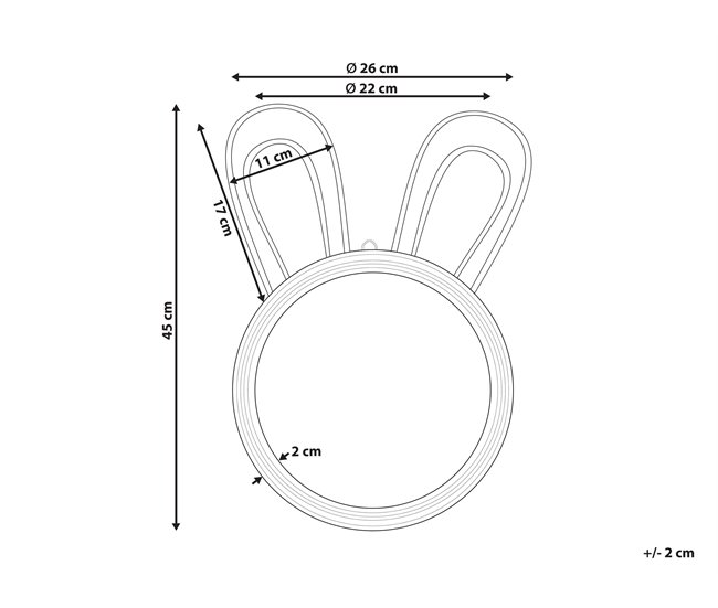 Beliani Espejo decorativo GOLONG Natural