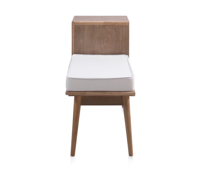 Banco De Madera De Mango Natural Con Patas Y 2 Sillas Natural